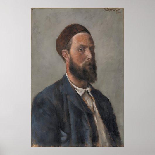 Poster Theodor Kittelsen Zelfportret (Voorkant)