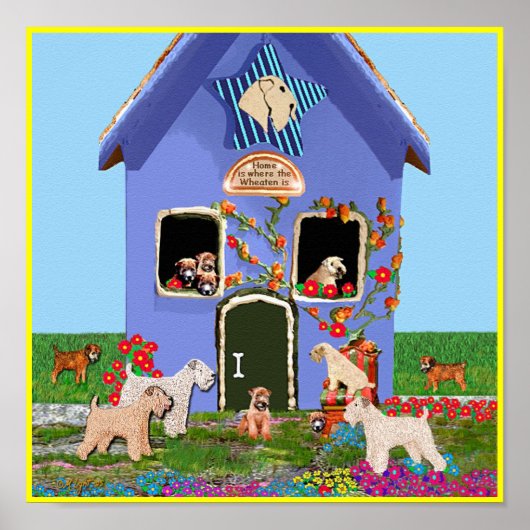 Poster: thuis is de plaats waar de wielen worden g poster (Voorkant)