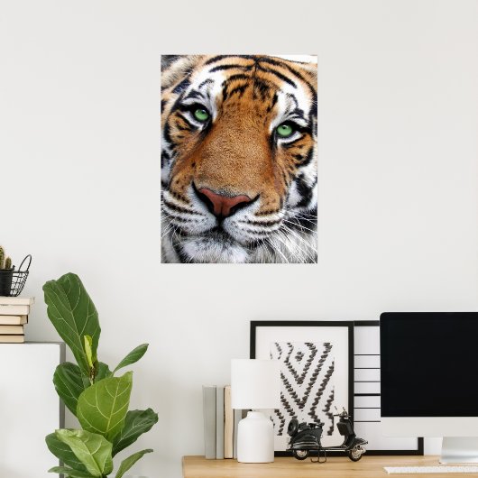 Poster Tiger Face (Thuiskantoor)