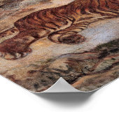 Poster "Tiger in Repose" van Antoine-Louis Barye (Hoek)