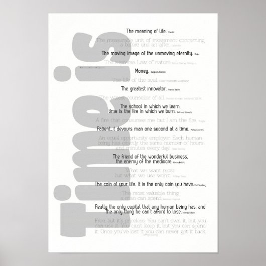 Poster - tijd is . . . (Voorkant)