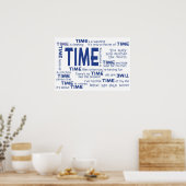 Poster - Tijdspreekwoorden [blauw] (Keuken)