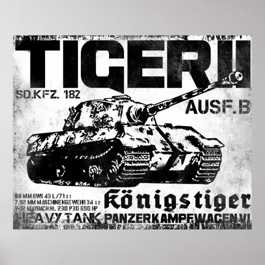 Poster tijger II (Voorkant)