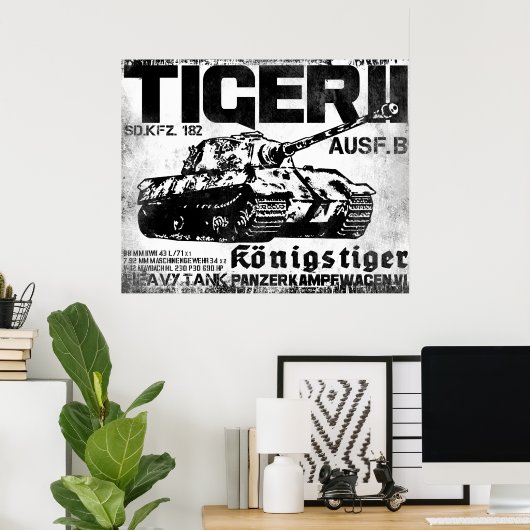 Poster tijger II (Thuiskantoor)