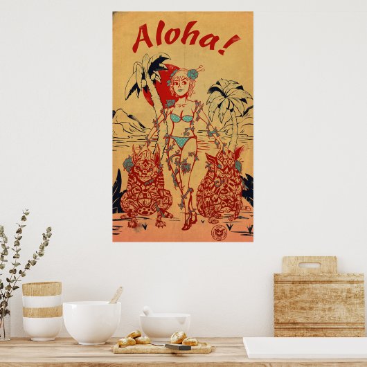Poster Tiki Dogs (Keuken)