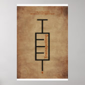 Poster Tipográfico película "Trainspotting". (Voorkant)