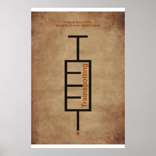 Poster Tipográfico película "Trainspotting". (Voorkant)