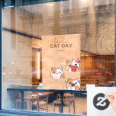 poster to celebrate international cat day raamsticker (Cafe Raam)