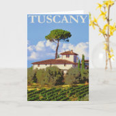 Poster Toscane Italië Kaart (Gele Bloem)
