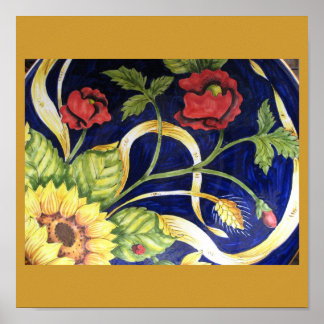 Poster Toscany Flowers