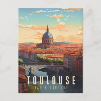 Poster Toulouse - Frankrijk - illustratie Briefkaart