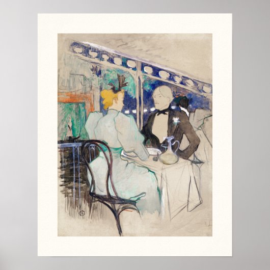 POSTER : TOULOUSE LAUTREC : AUX AMBASSADEURS (Voorkant)