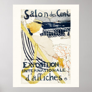 POSTER : TOULOUSE LAUTREC : SALON DES CENT :1896