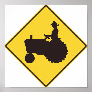 Poster tractorverkeersteken