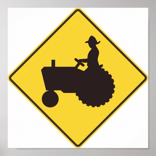 Poster tractorverkeersteken (Voorkant)