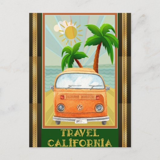 Poster:Travel California Briefkaart (Voorkant)