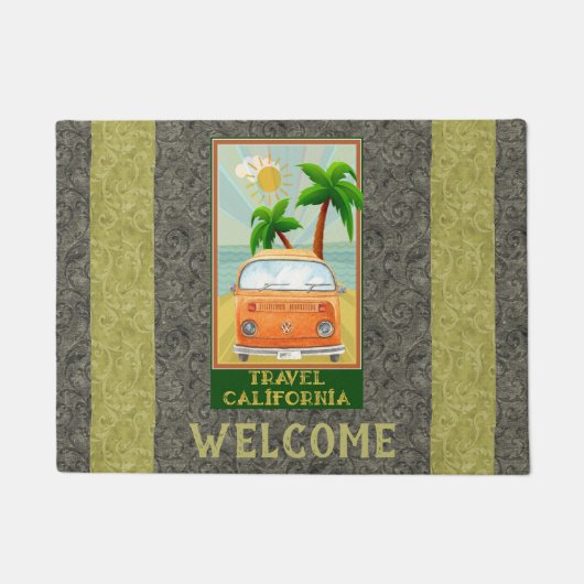 Poster:Travel California Doormat Deurmat (Voorkant)