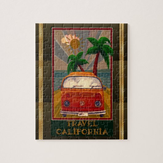 Poster:Travel California Puzzle Legpuzzel (Verticaal)