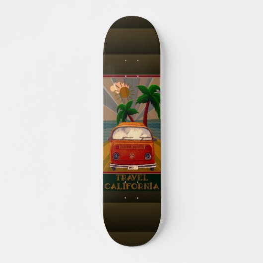 Poster:Travel California Skateboard (Voorkant)