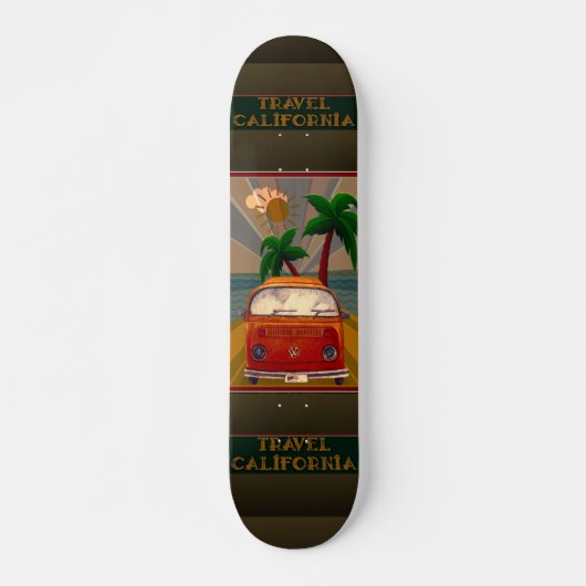 Poster:Travel California Skateboard (Voorkant)