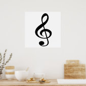 Poster Treble Clef (Keuken)