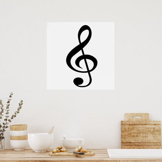 Poster Treble Clef (Keuken)