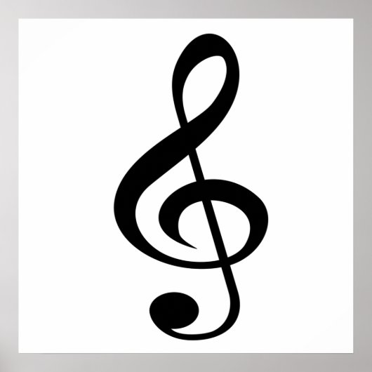 Poster Treble Clef (Voorkant)