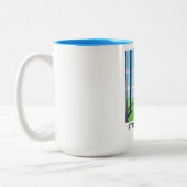 Poster trein Staffordshire England Tweekleurige Koffiemok (Links)