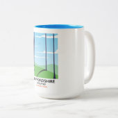 Poster trein Staffordshire England Tweekleurige Koffiemok (Voorkant rechts)