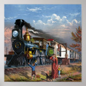 Poster  treinillustratie (Voorkant)