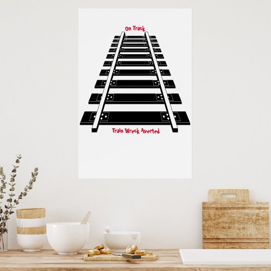 Poster treinsporen (Keuken)