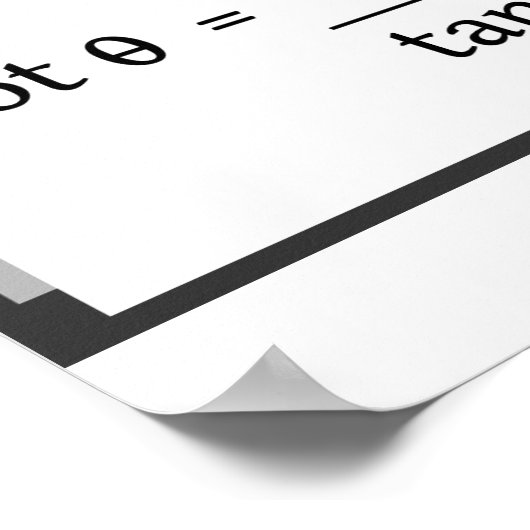 Poster trigonometrie: wederzijdse identiteiten (Hoek)