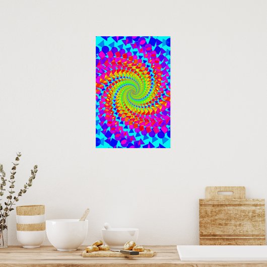 Poster Trippy: Abstract Psychedelic (Keuken)