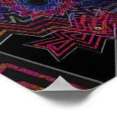 Poster Trippy: Abstract radiaal kunstwerk (Hoek)