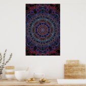 Poster Trippy: Abstract radiaal kunstwerk (Keuken)