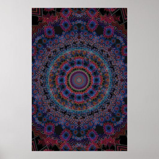 Poster Trippy: Abstract radiaal kunstwerk (Voorkant)