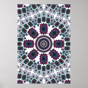 Poster Trippy: Abstract radiaal kunstwerk