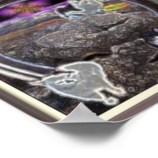 Poster Trippy Cats (Hoek)