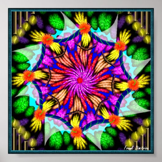 Poster Trippy Flowers (Voorkant)