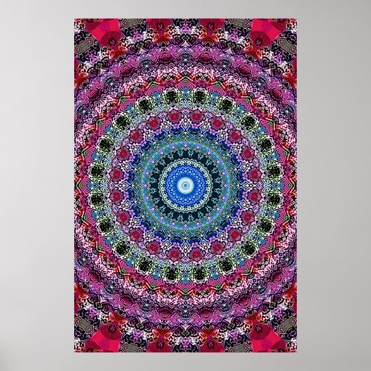 Poster Trippy: Psychedelic Radiaal Artwork (Voorkant)