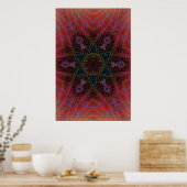 Poster Trippy: Psychedelic Radiaal Artwork (Keuken)