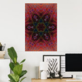 Poster Trippy: Psychedelic Radiaal Artwork (Thuiskantoor)