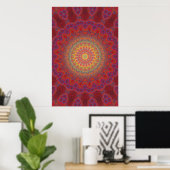 Poster Trippy: Psychedelic Radiaal Artwork (Thuiskantoor)