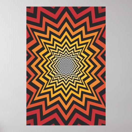 Poster Trippy: Psychedelic Radiaal Artwork (Voorkant)