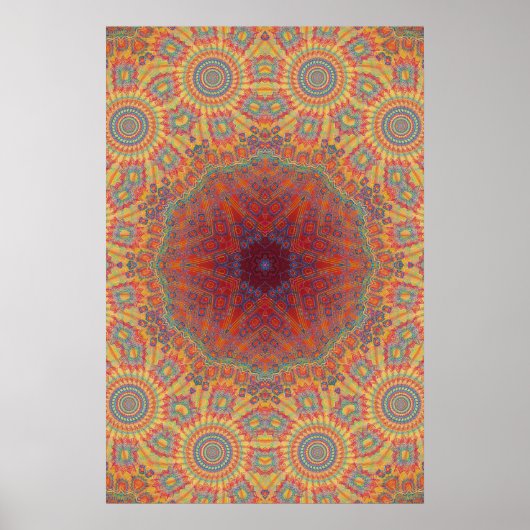 Poster Trippy: Psychedelic Radiaal Artwork (Voorkant)