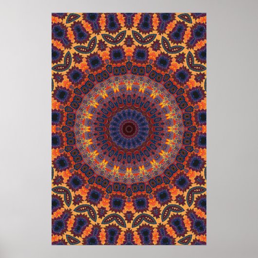 Poster Trippy: Psychedelic Radiaal Artwork (Voorkant)