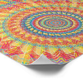 Poster Trippy: Psychedelic Radiaal Artwork (Hoek)