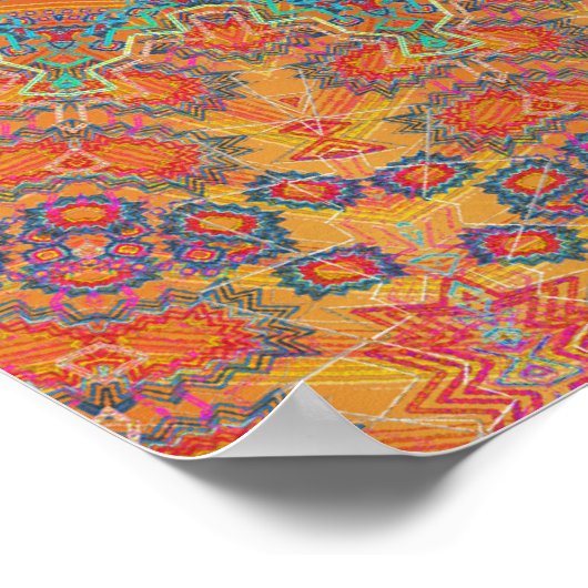 Poster Trippy: Psychedelic Radiaal Artwork (Hoek)