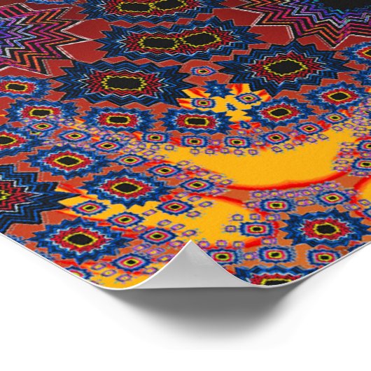 Poster Trippy: Psychedelic Radiaal Artwork (Hoek)