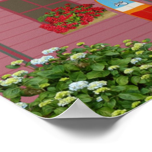 Poster Tropisch strand (Hoek)